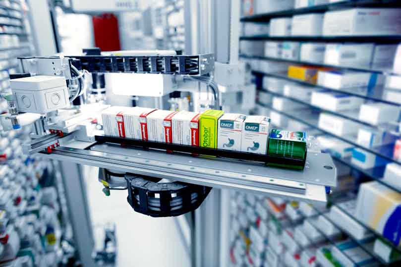automatiska lager för läkemedel och apotek
