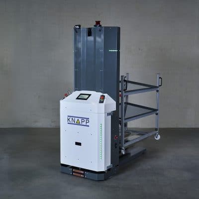 AMR Robot Open Shuttle Fork med kanban-ställ